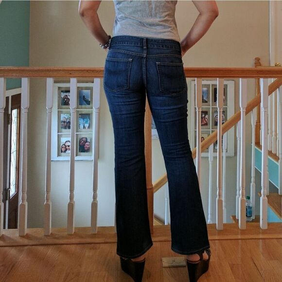 Vintage Y2K GAP Perfect Boot Blue Denim Flare Jeans 5 Pockets Women's Size 27/4a - Picture 1 of 4